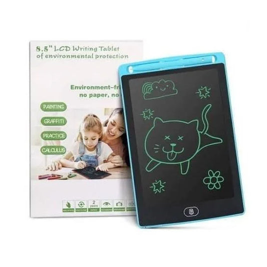 8.5 LCD writing Tablet|electronic slate e-writer, digital memo pad for kids or daily life routine Notebook purpose Educational Toy Kids Handwriting Pad For Children Erasable E-writer, Digital drawing board, Doodle & scribble board